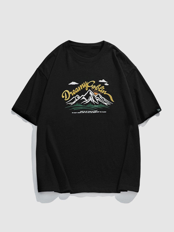 TALISHKO - Mountain Print Tee - streetwear fashion, outfit ideas - talishko.com