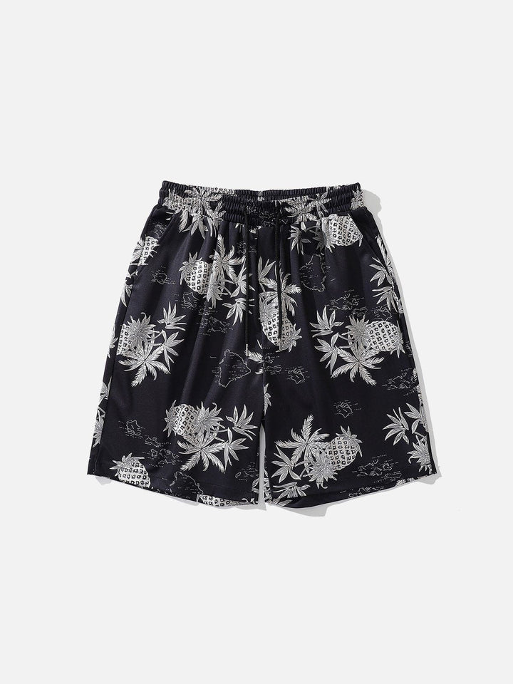 TALISHKO - Pineapple Print Beach Shorts - streetwear fashion, outfit ideas - talishko.com