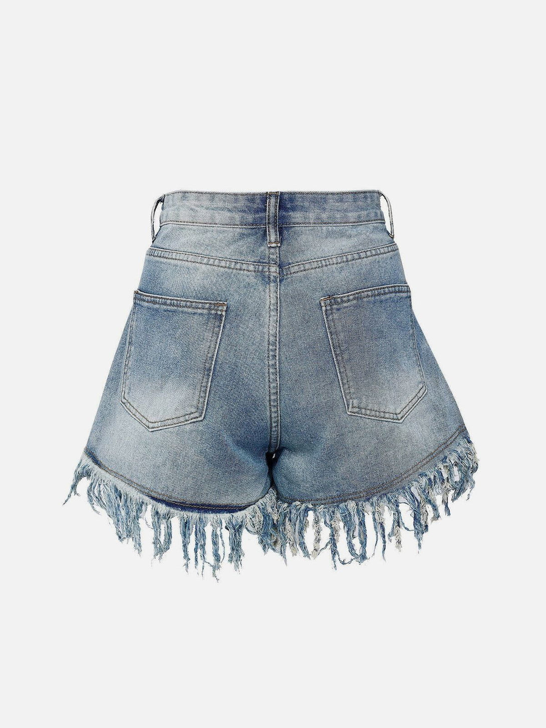 TALISHKO - Raw Ripped Denim Shorts - streetwear fashion, outfit ideas - talishko.com