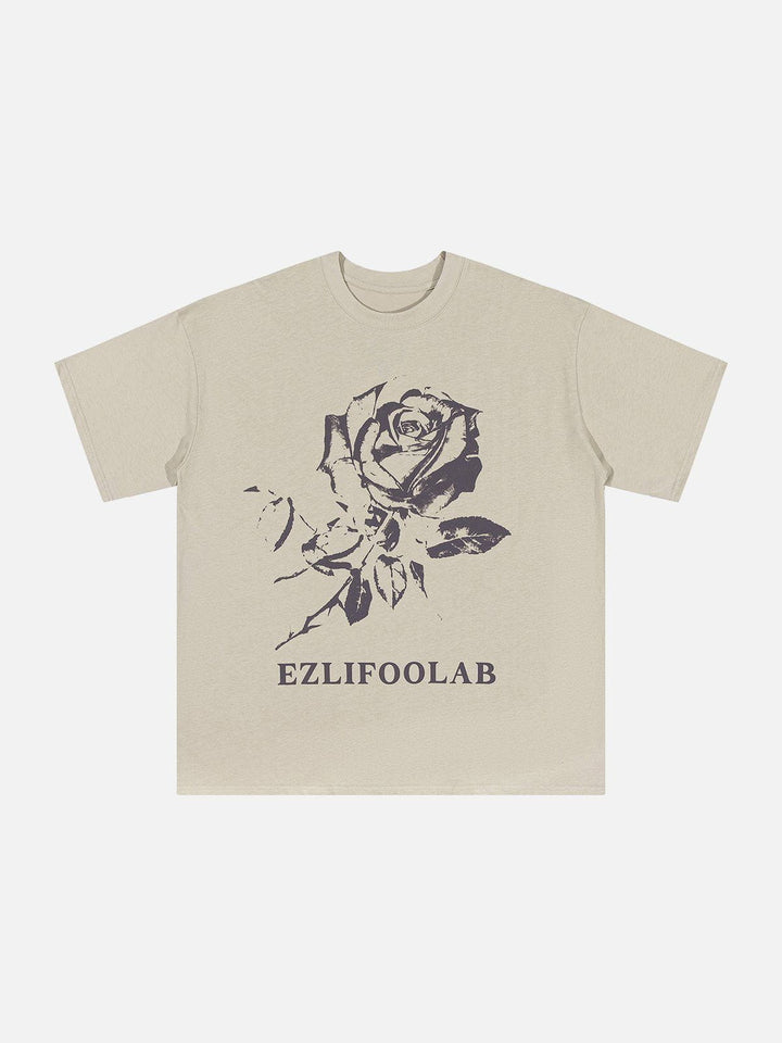 TALISHKO - Rose Print Tee - streetwear fashion, outfit ideas - talishko.com