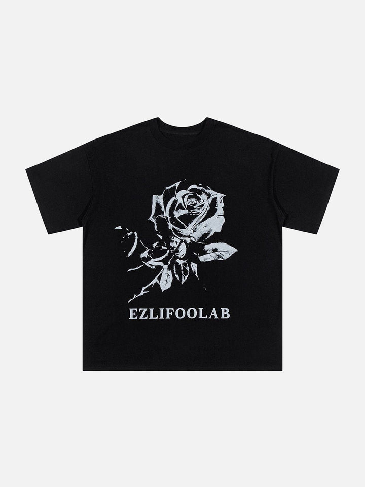 TALISHKO - Rose Print Tee - streetwear fashion, outfit ideas - talishko.com