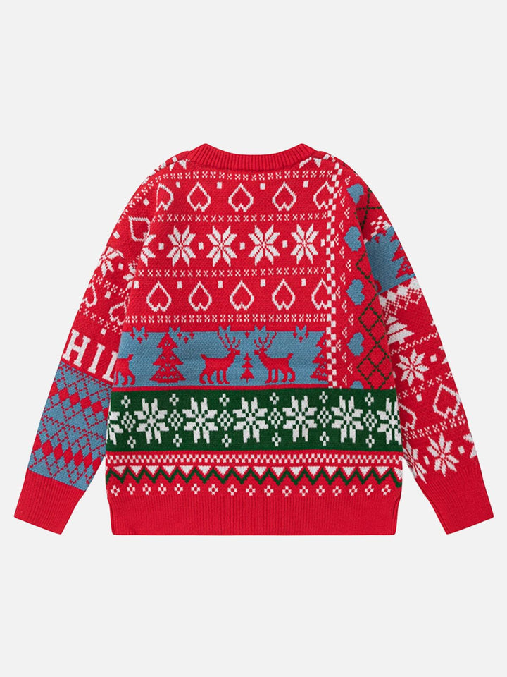 TALISHKO - Santa Print Christmas Sweater - streetwear fashion, outfit ideas - talishko.com