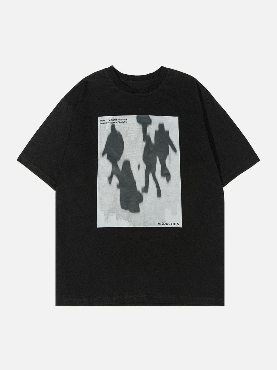 TALISHKO - Shadow Print Tee "Don't Count the Day" - streetwear fashion, outfit ideas - talishko.com