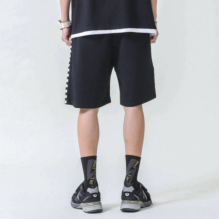 TALISHKO™ - Side Checkerboard Print Shorts streetwear fashion - talishko.com