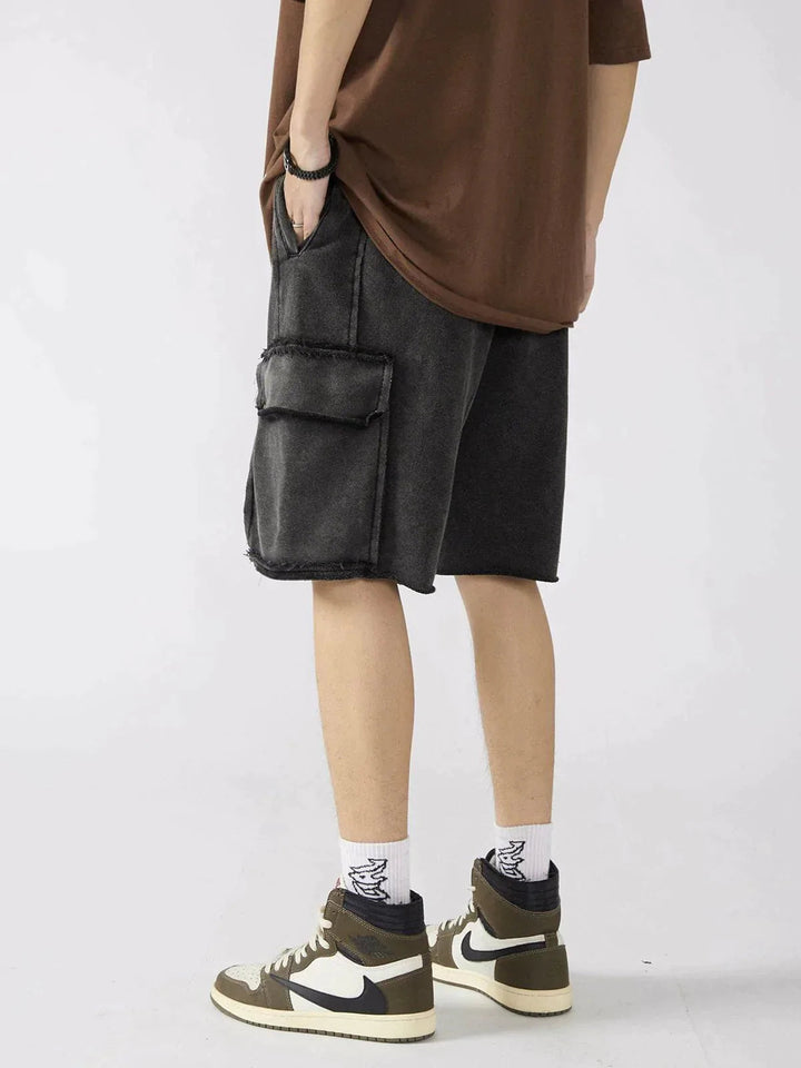 TALISHKO - Side Pocket Vintage Denim Shorts - streetwear fashion, outfit ideas - talishko.com