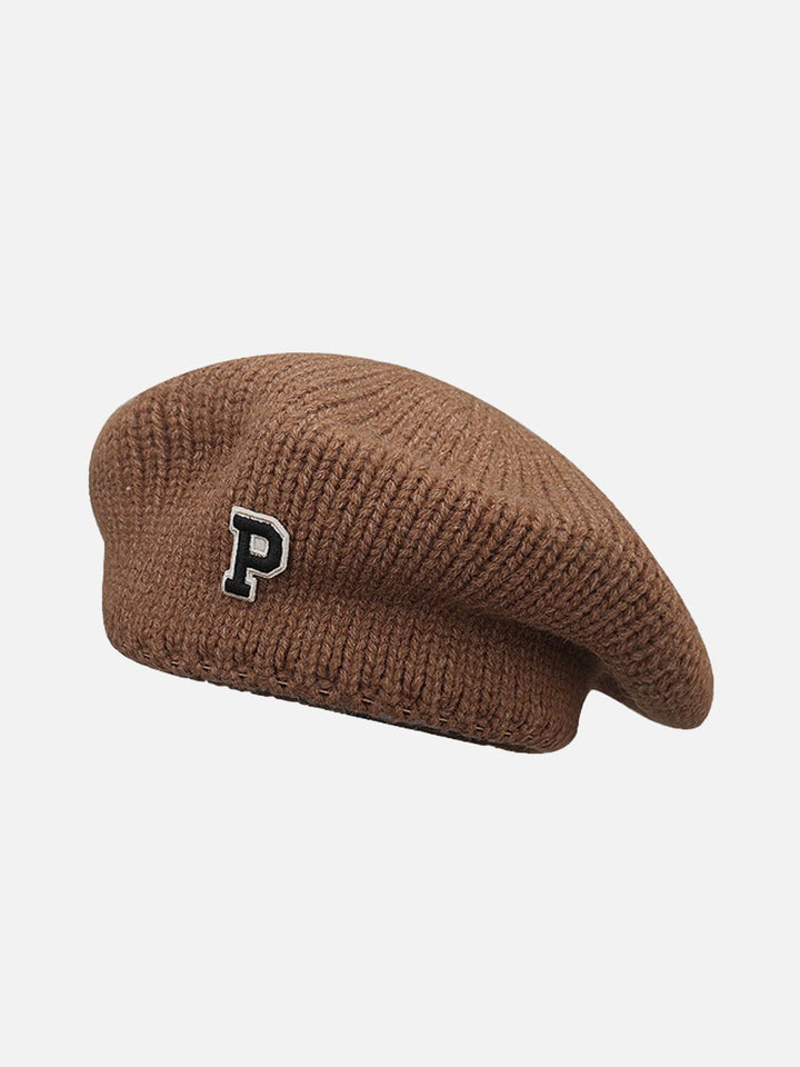 TALISHKO - Solid Color Letter Wool Knitted Hat - streetwear fashion, outfit ideas - talishko.com