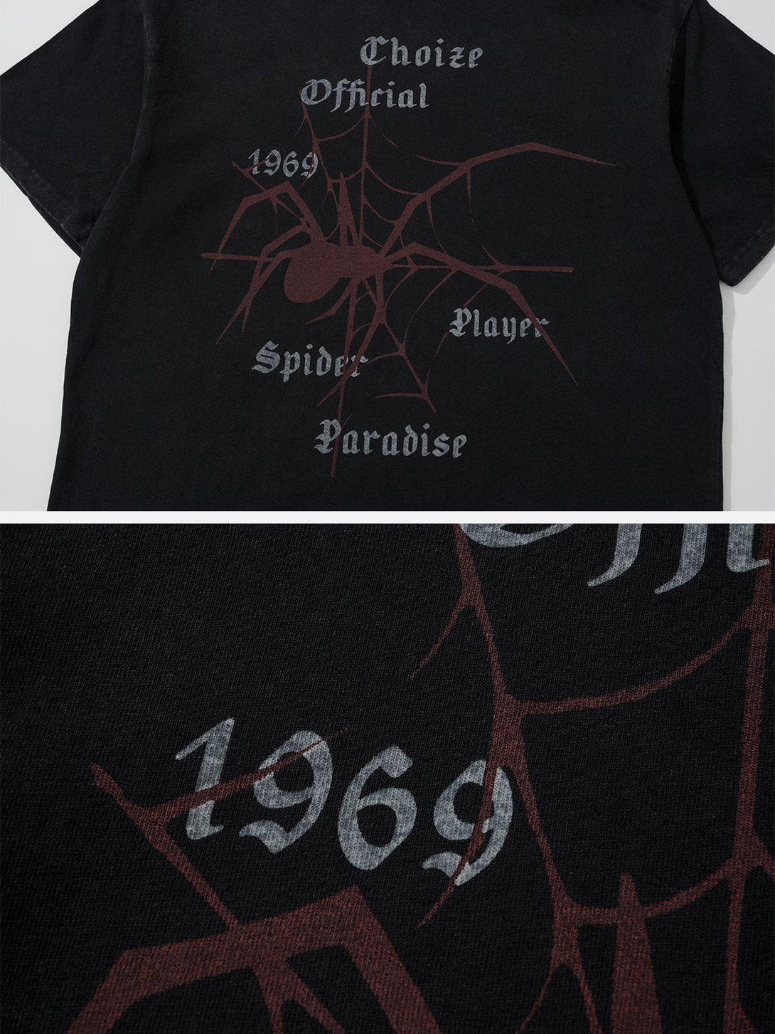 TALISHKO - Spider Print Washed Tee - streetwear fashion, outfit ideas - talishko.com