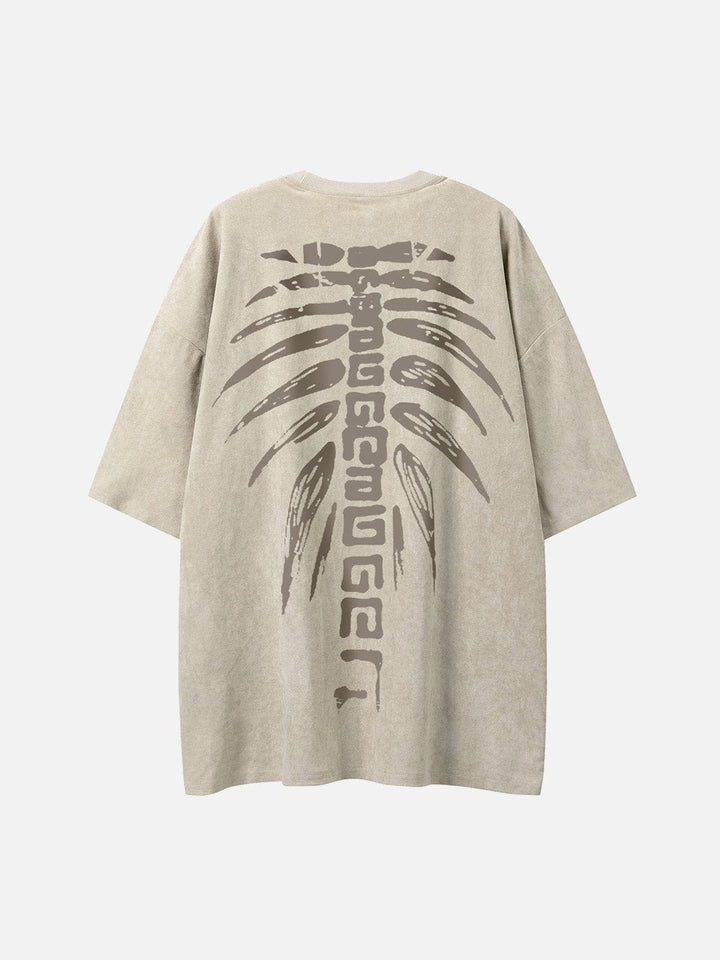 TALISHKO™ - Spine Skeleton Print Tee streetwear fashion - talishko.com