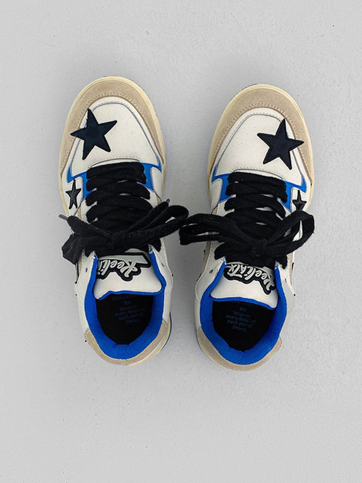 TALISHKO - Star Color Blocking Skate Shoes - streetwear fashion, outfit ideas - talishko.com