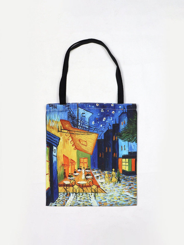 TALISHKO - Starry Sky Oil Painting Canvas Bag - streetwear fashion, outfit ideas - talishko.com