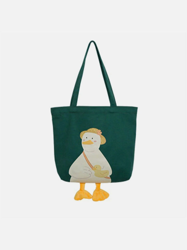 TALISHKO - Straw Hat Duck Canvas Bag - streetwear fashion, outfit ideas - talishko.com
