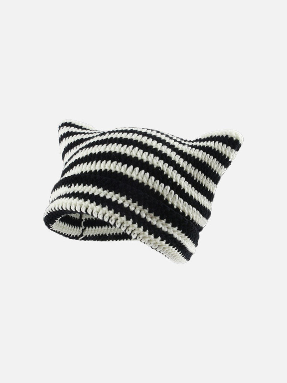 TALISHKO - Stripe Cat Ear Hat - streetwear fashion, outfit ideas - talishko.com