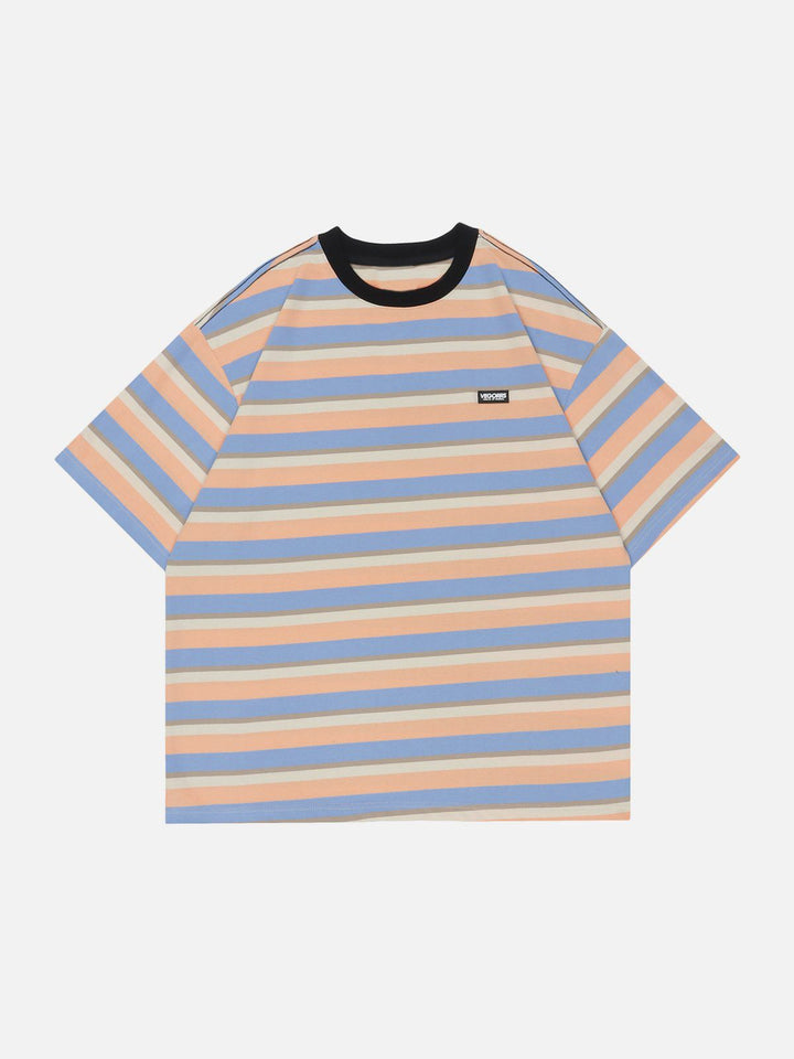 TALISHKO - Striped Contrast Tee - streetwear fashion, outfit ideas - talishko.com