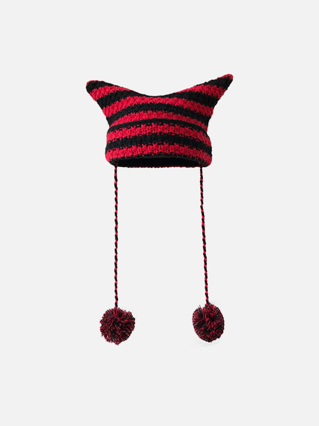 TALISHKO - Striped Little Devil Cat Ear Hat - streetwear fashion, outfit ideas - talishko.com