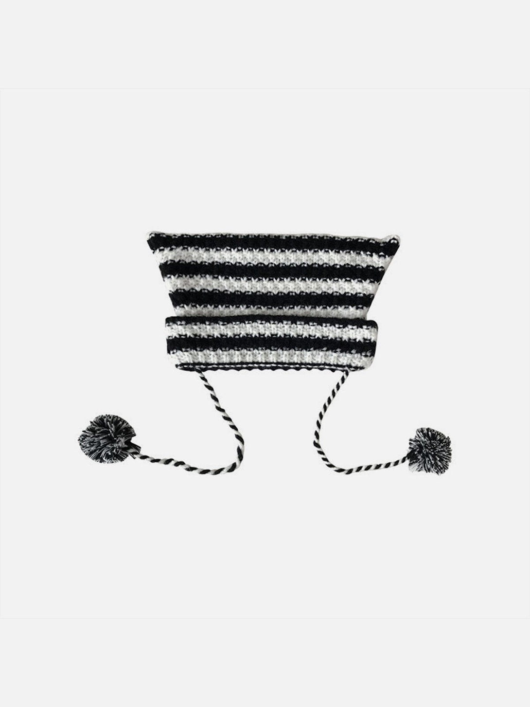 TALISHKO - Striped Little Devil Cat Ear Hat - streetwear fashion, outfit ideas - talishko.com