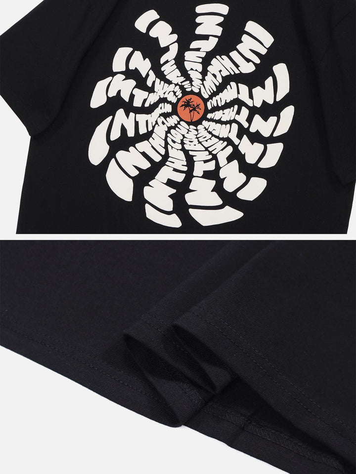 TALISHKO™ - Sun Flower Totem Print Tee streetwear fashion - talishko.com