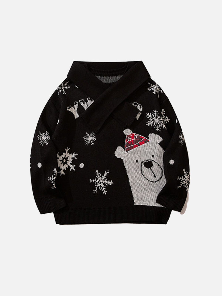 TALISHKO - The Bear Christmas Knit Sweater - streetwear fashion, outfit ideas - talishko.com