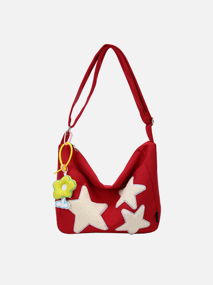 TALISHKO - Towel Embroidery Star Shoulder Bag - streetwear fashion, outfit ideas - talishko.com