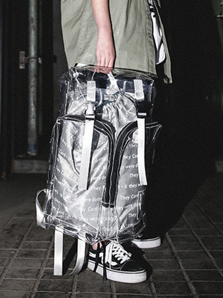 TALISHKO - Transparent Reflective PVC Backpack - streetwear fashion, outfit ideas - talishko.com