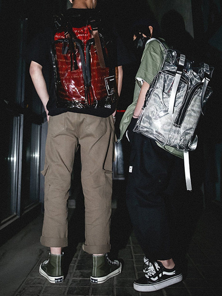 TALISHKO - Transparent Reflective PVC Backpack - streetwear fashion, outfit ideas - talishko.com
