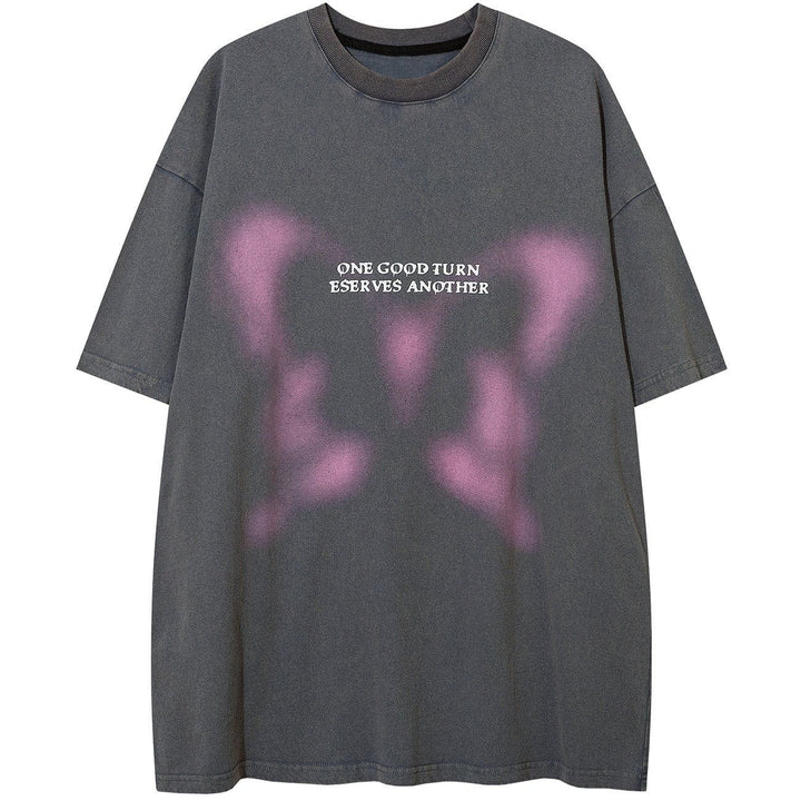 TALISHKO™ - Unreal Butterfly Washed Graphic Tee