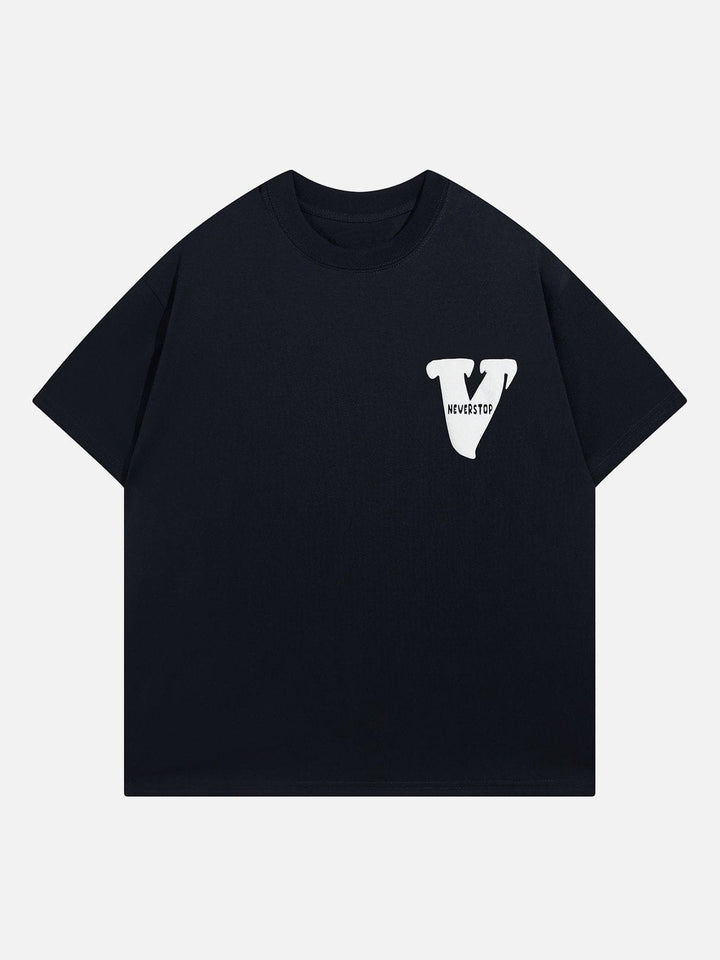 TALISHKO - V Graphic Print Tee - streetwear fashion, outfit ideas - talishko.com