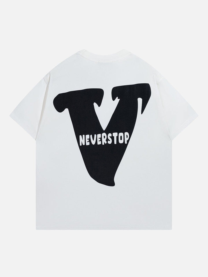 TALISHKO - V Graphic Print Tee - streetwear fashion, outfit ideas - talishko.com