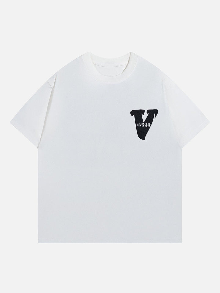 TALISHKO - V Graphic Print Tee - streetwear fashion, outfit ideas - talishko.com