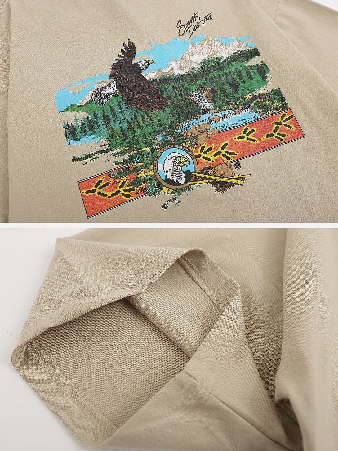 TALISHKO - Vintage Eagle Print Tee - streetwear fashion, outfit ideas - talishko.com