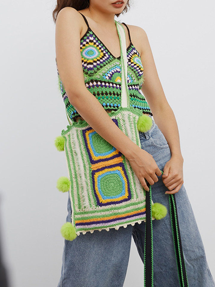 TALISHKO - Vintage Knit Shoulder Bag - streetwear fashion, outfit ideas - talishko.com