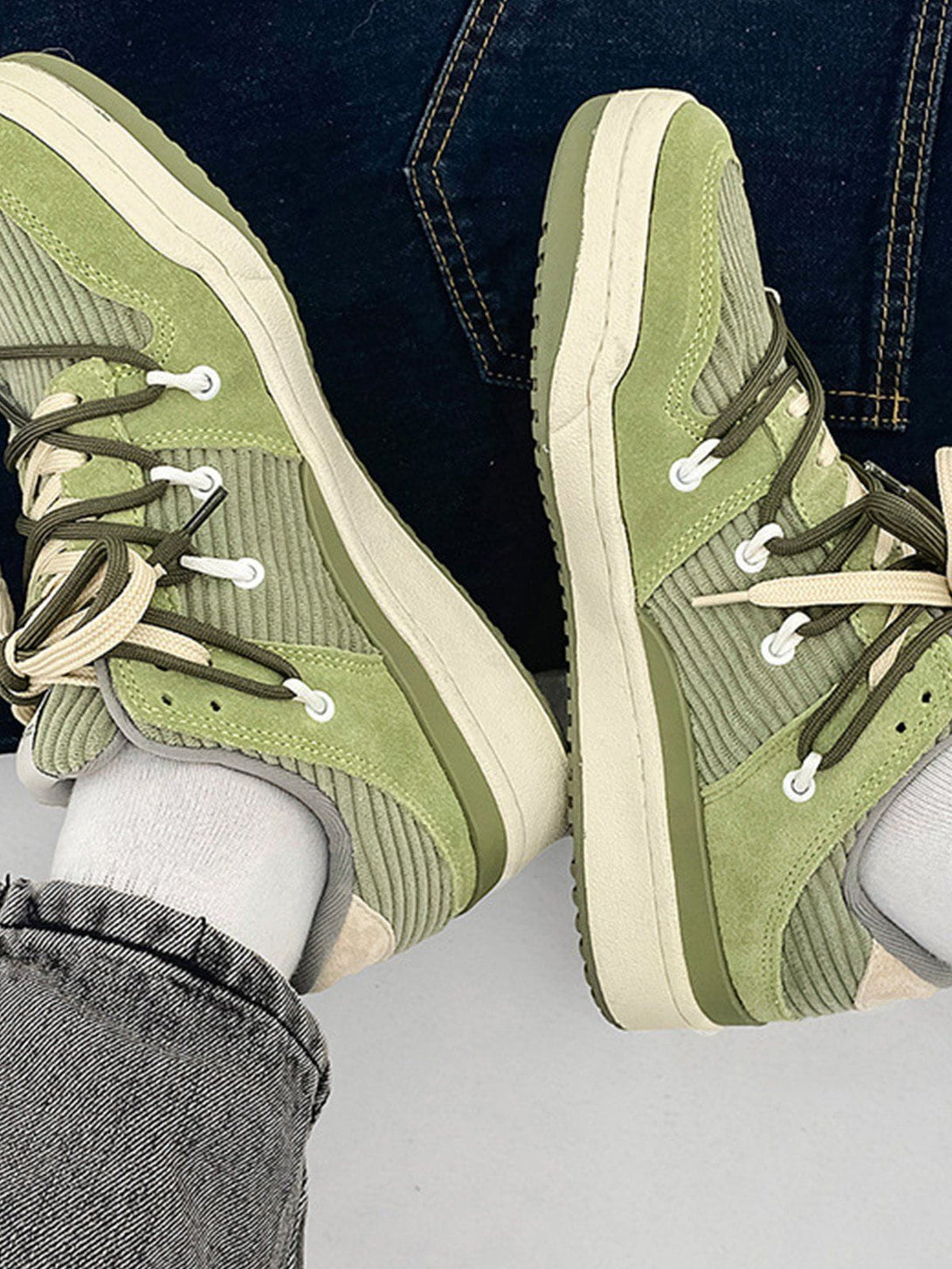 TALISHKO - Vintage Patchwork Board Shoes - streetwear fashion, outfit ideas - talishko.com