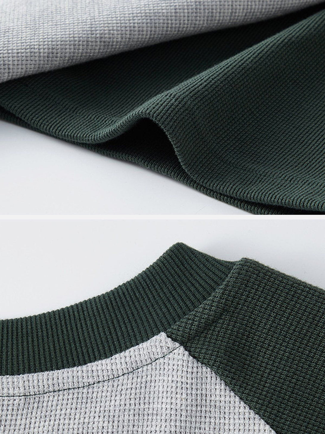 TALISHKO - Waffle Stitching Contrast Tee - streetwear fashion, outfit ideas - talishko.com