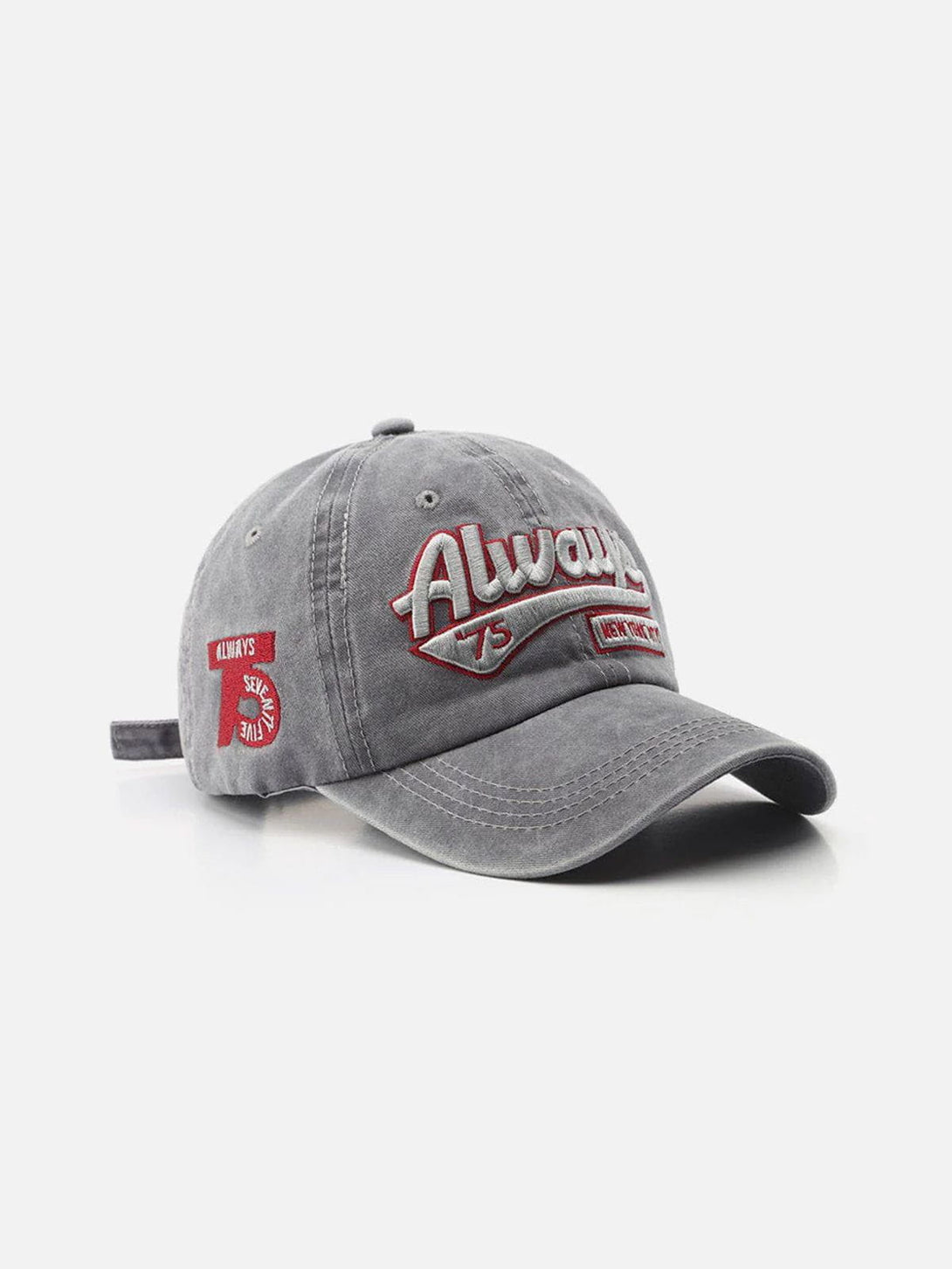 TALISHKO - Washed Embroidered Letter Baseball Cap - streetwear fashion, outfit ideas - talishko.com