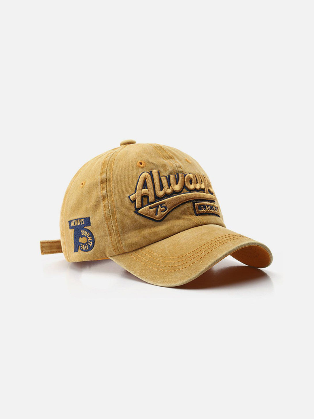 TALISHKO - Washed Embroidered Letter Baseball Cap - streetwear fashion, outfit ideas - talishko.com