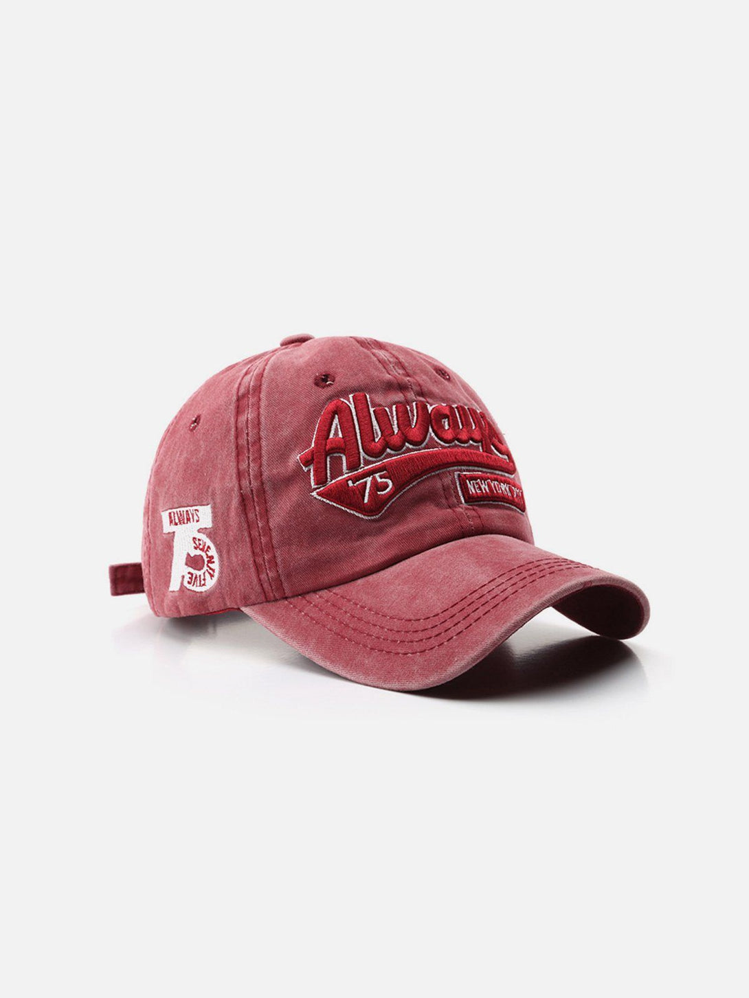 TALISHKO - Washed Embroidered Letter Baseball Cap - streetwear fashion, outfit ideas - talishko.com