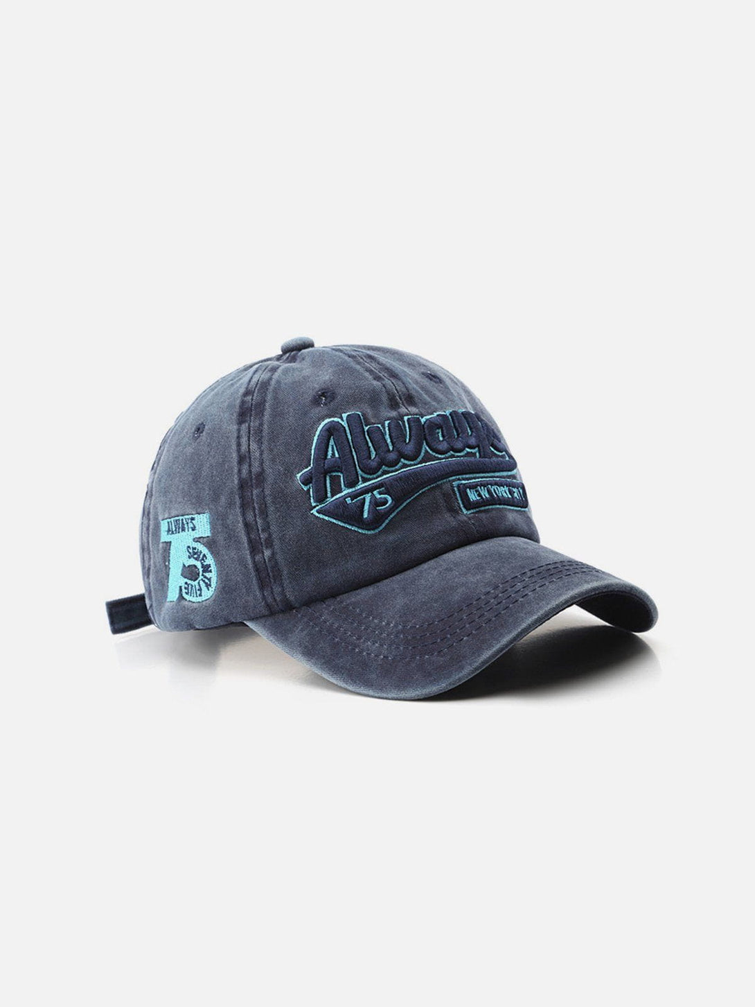 TALISHKO - Washed Embroidered Letter Baseball Cap - streetwear fashion, outfit ideas - talishko.com