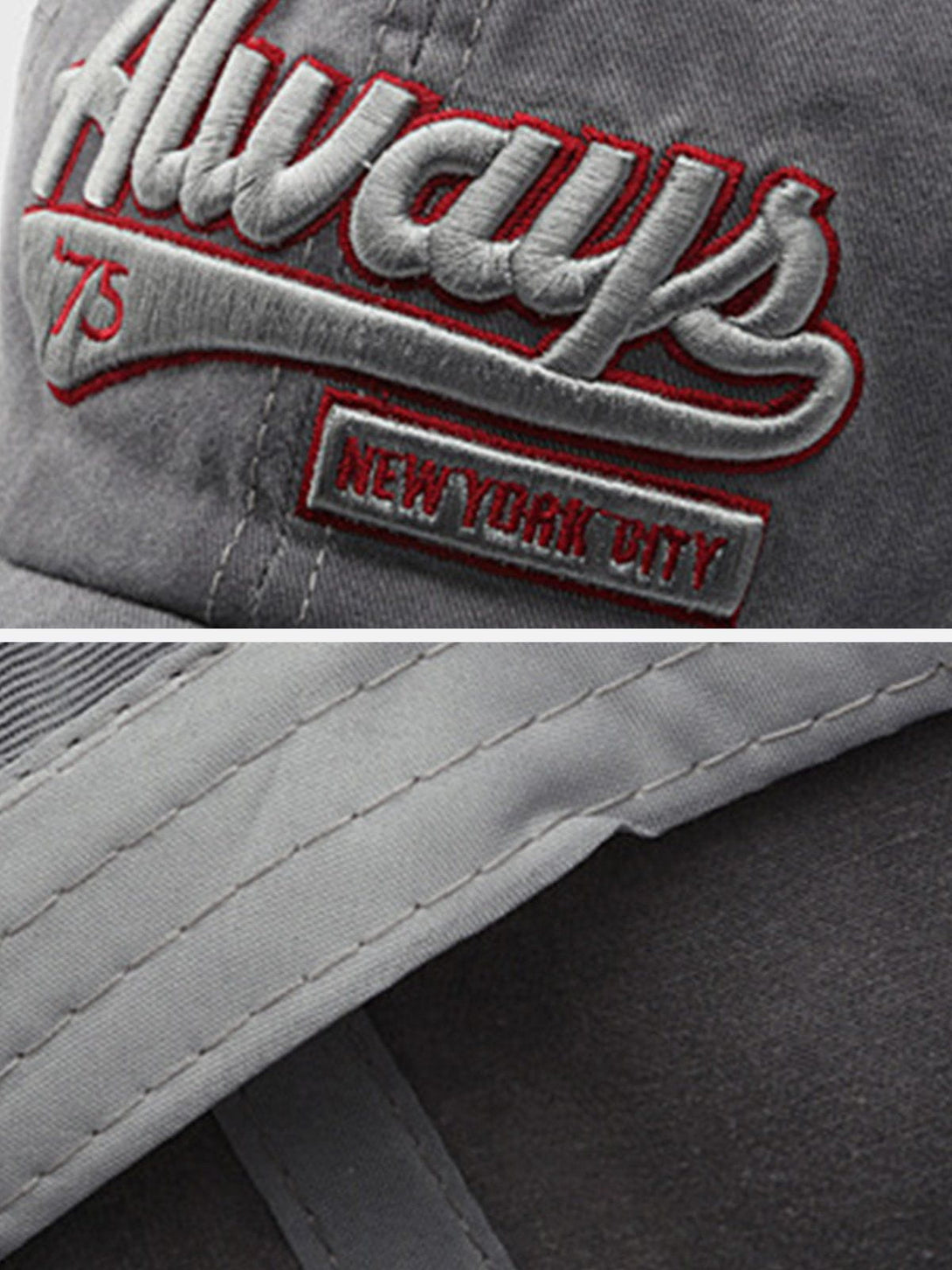TALISHKO - Washed Embroidered Letter Baseball Cap - streetwear fashion, outfit ideas - talishko.com