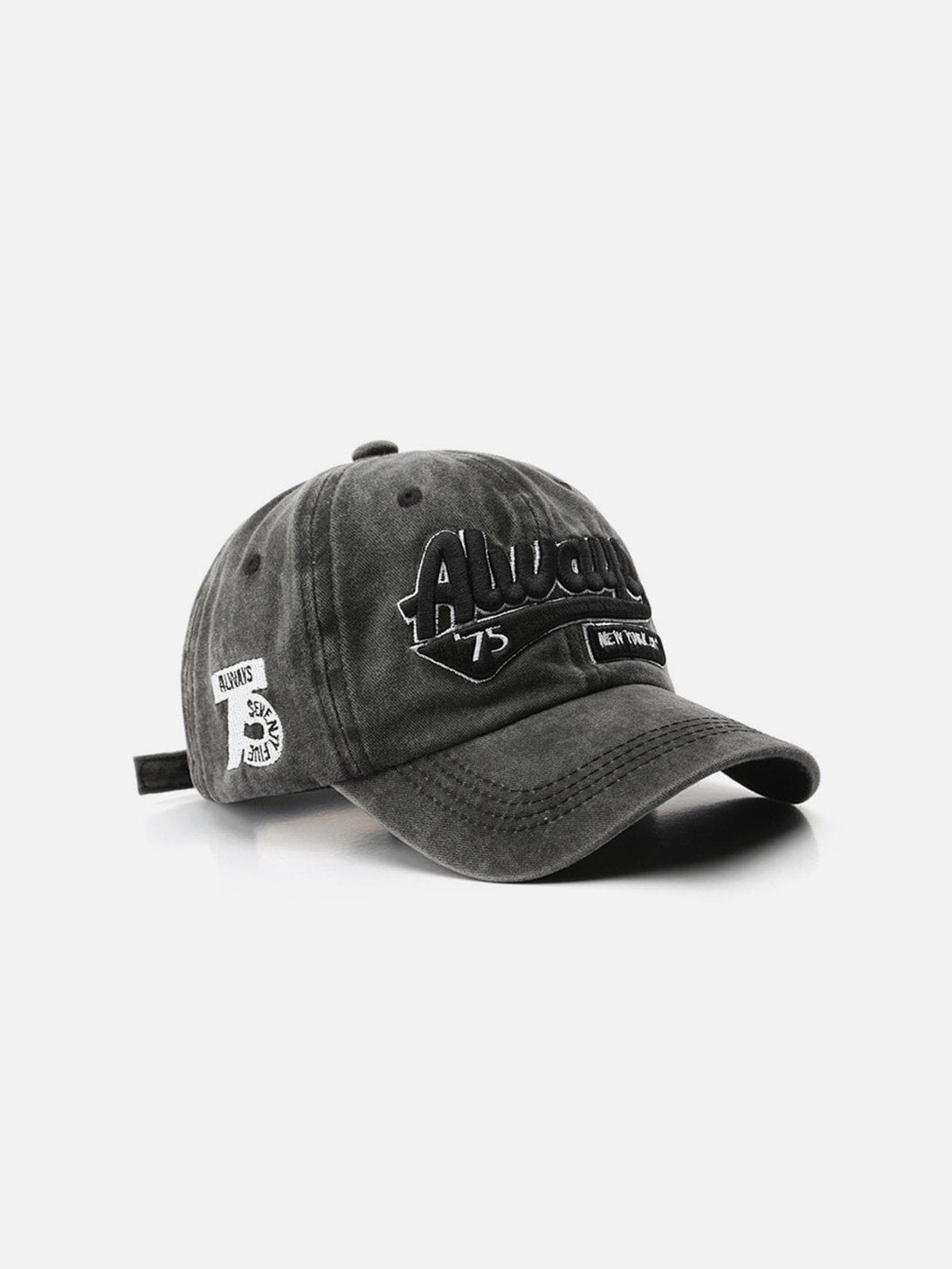 TALISHKO - Washed Embroidered Letter Baseball Cap - streetwear fashion, outfit ideas - talishko.com