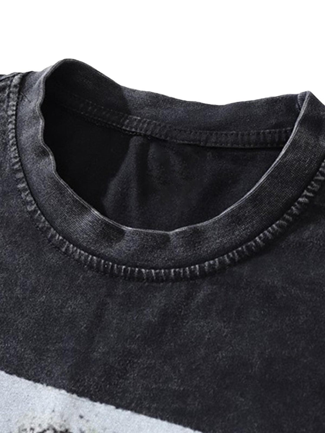 Neckline detail of a TALISHKO hip-hop women's T-shirt, showcasing the soft fabric texture.