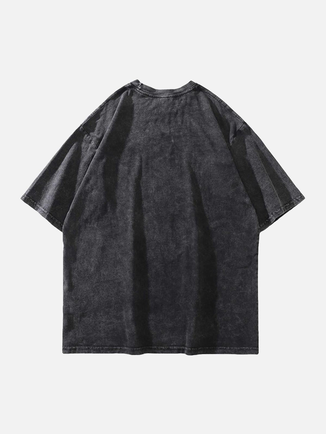 Back view of a black T-shirt by TALISHKO, showcasing a relaxed, hip-hop style.