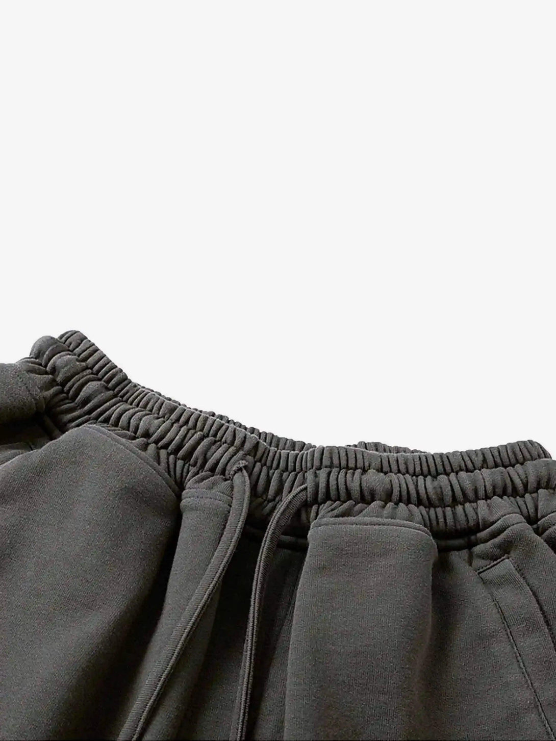 Elastic waistband detail of TALISHKO shorts, showcasing comfortable fit and casual design.