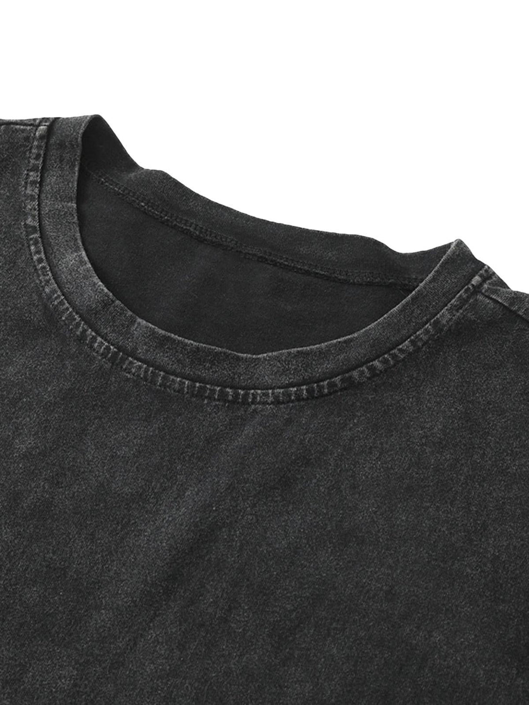 Detailed neckline view of a black vest by TALISHKO, showcasing its soft, textured fabric.