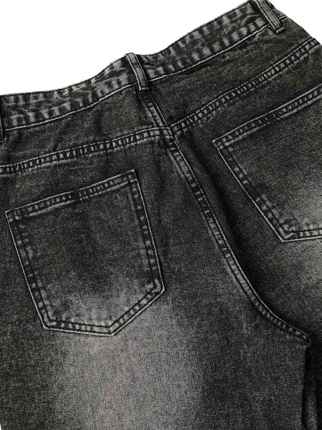 A detailed look at the back pockets of TALISHKO jeans, emphasizing their street style appeal.