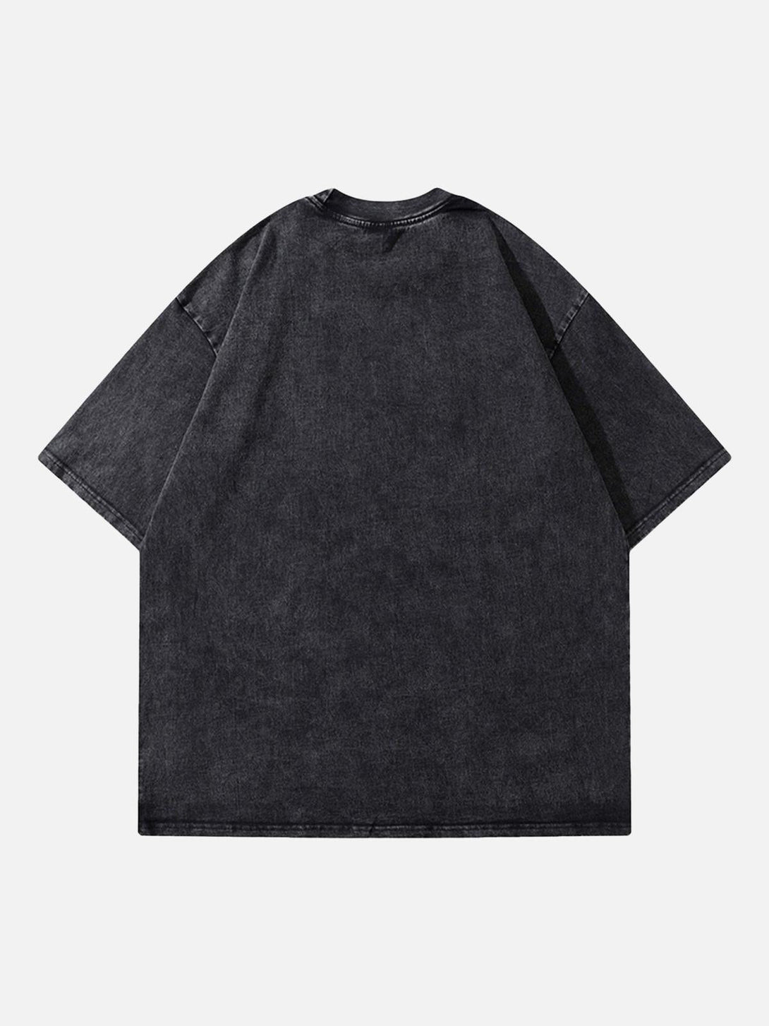 Back view of a TALISHKO T-shirt in black, showcasing a relaxed fit and minimalist design.