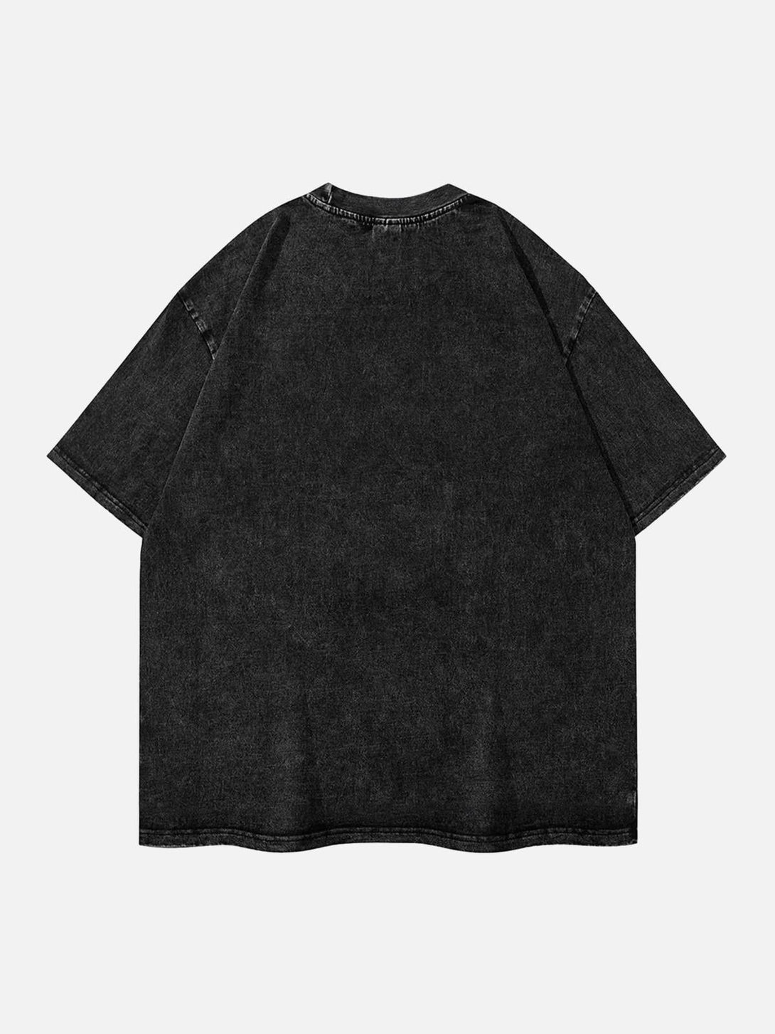 Back view of a black T-shirt by TALISHKO, showcasing its relaxed fit and casual appeal.