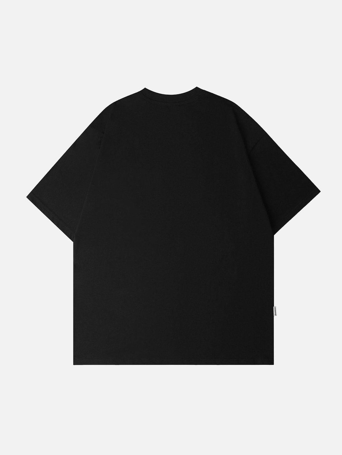 Back view of TALISHKO's black tee, showcasing a minimalist style for effortless summer wear.