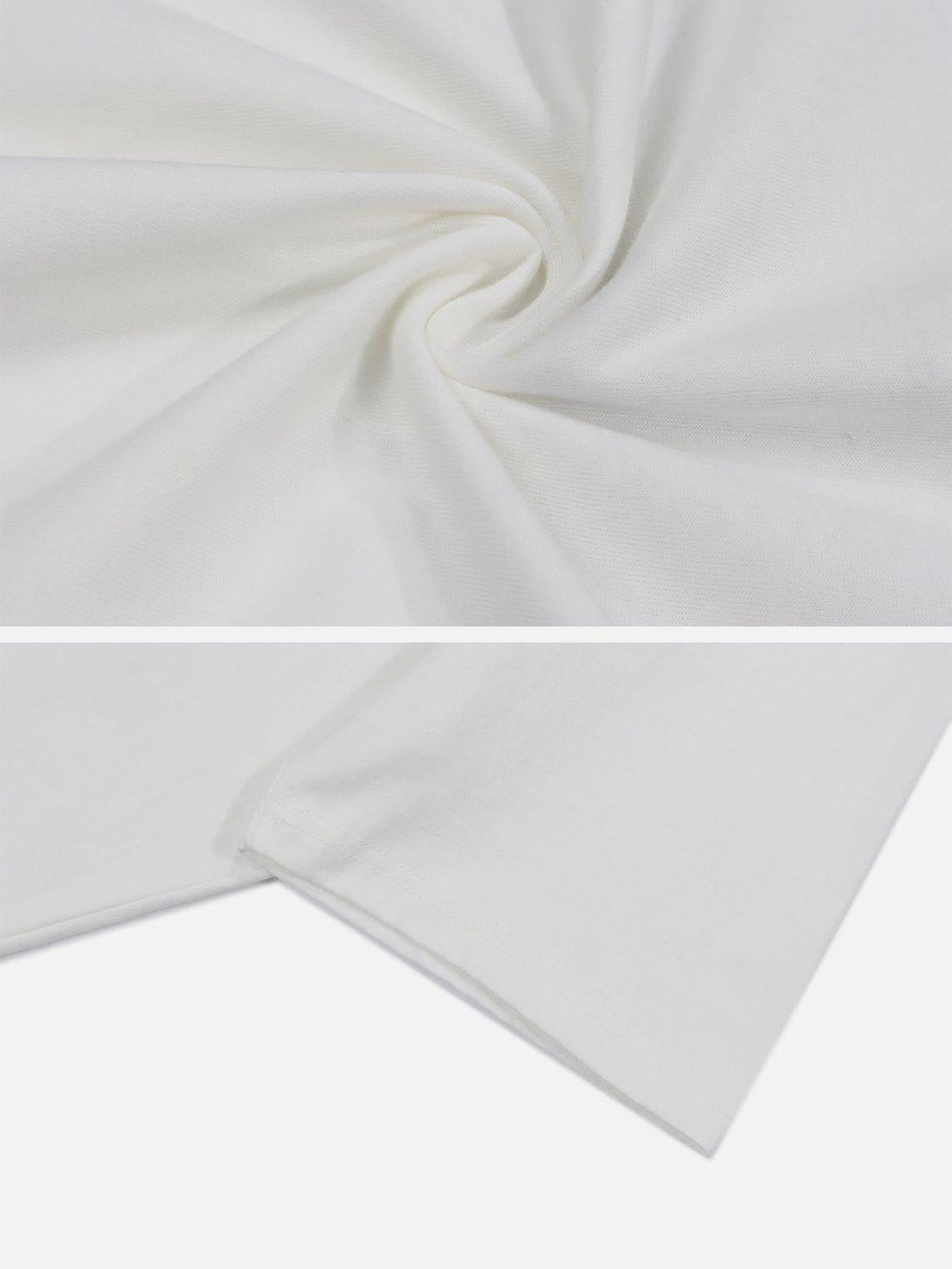 Intricate look at the soft fabric and stitching of the TALISHKO tee, perfect for casual style.