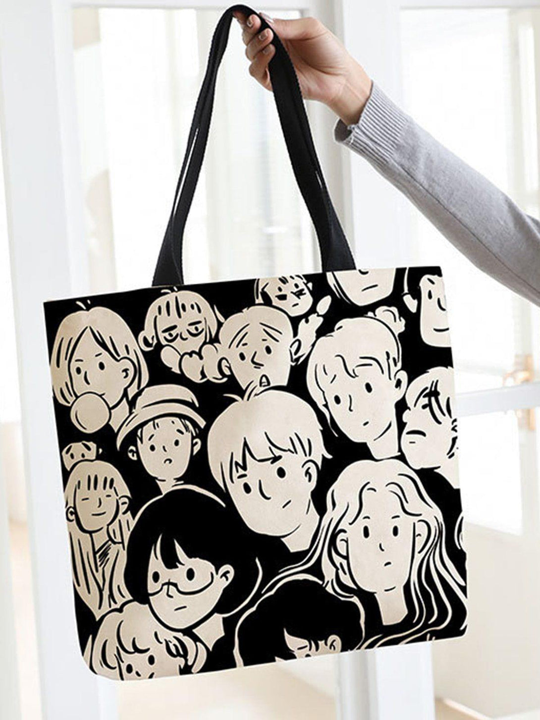 TALISHKO bag showcasing a whimsical cartoon character print, ideal for adding fun to your style.