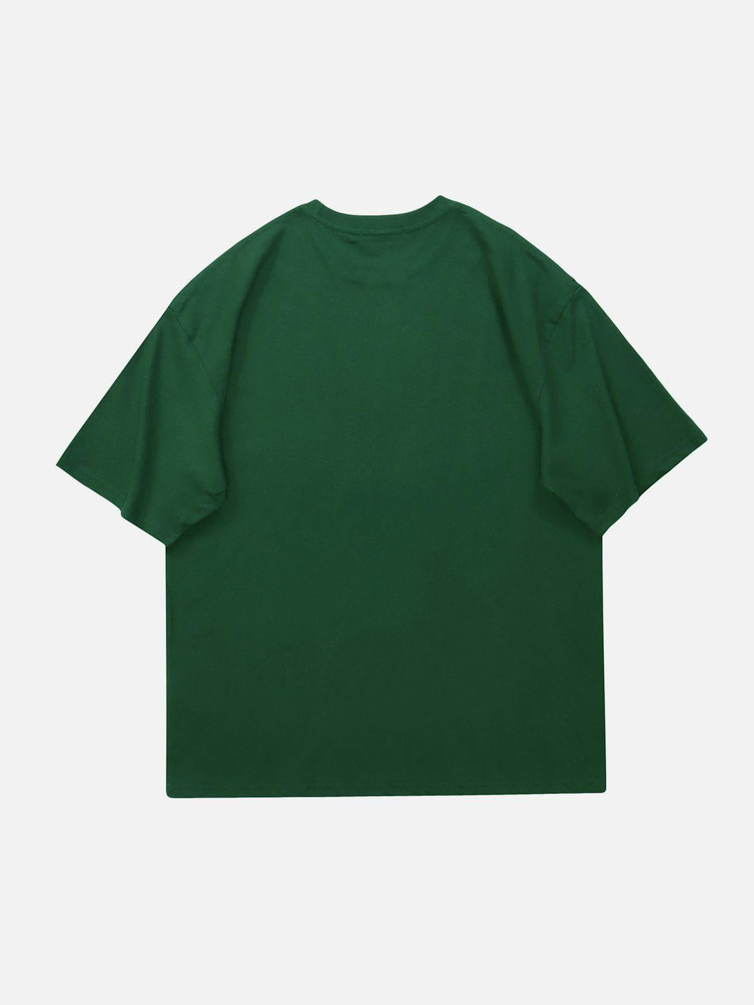 Back view of green tee by TALISHKO, offering a relaxed fit for casual summer vibes.
