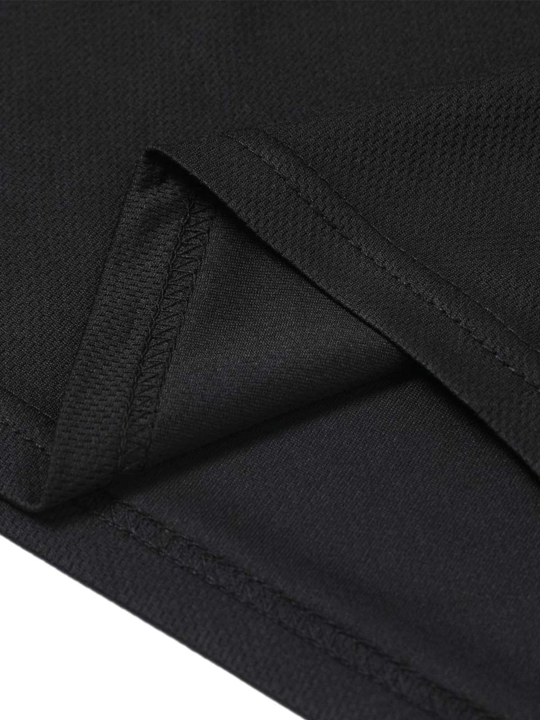 Detailed fabric and stitching of the TALISHKO sporty V-neck jersey, showcasing texture and quality.